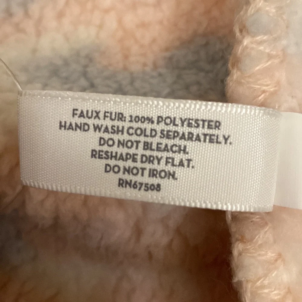 Jenni Multi Color Faux Fur Scarf Blush